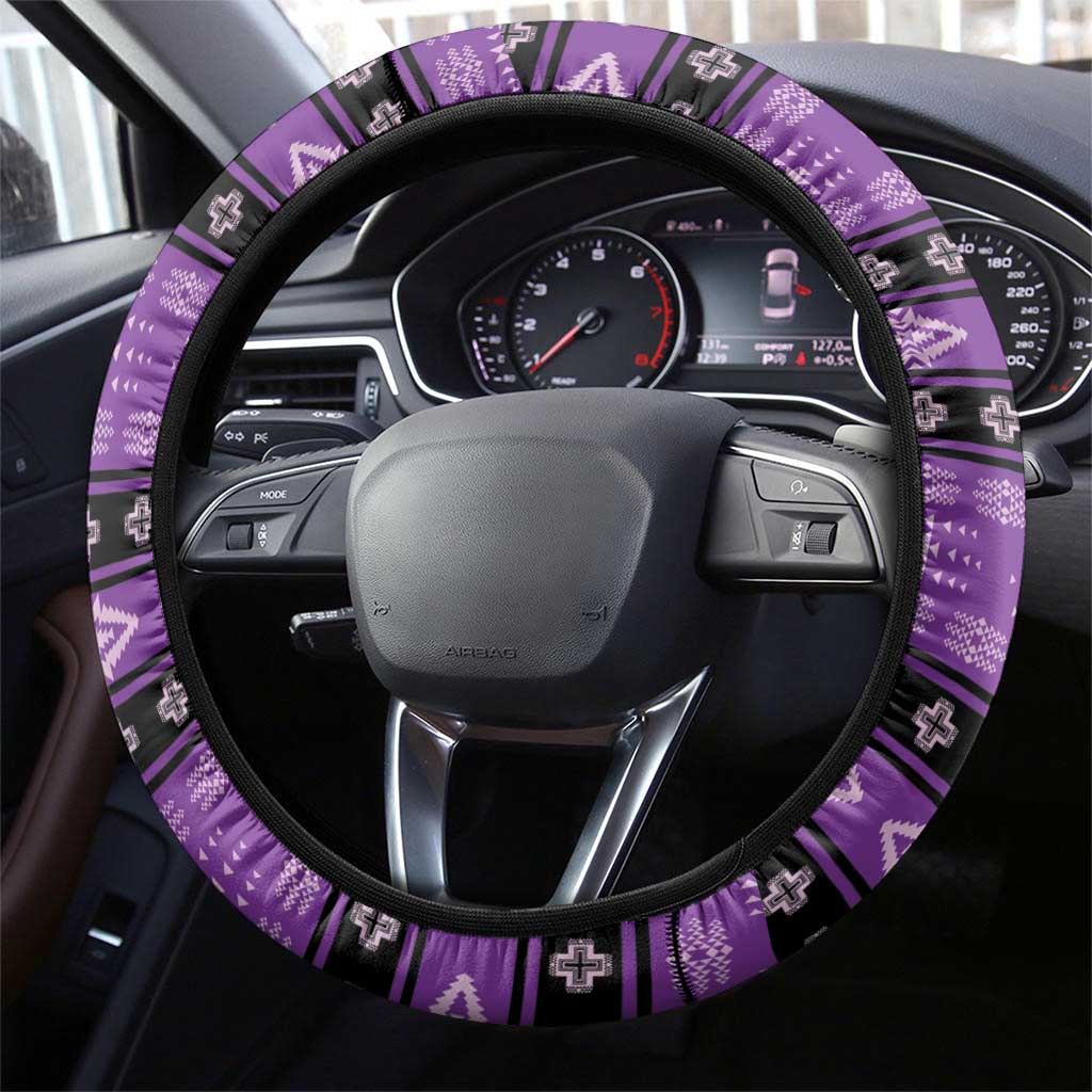 Native American Lupus Girl Steering Wheel Cover Fight Like a Queen