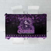 Native American Lupus Girl Tablecloth Fight Like a Queen