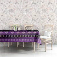 Native American Lupus Girl Tablecloth Fight Like a Queen