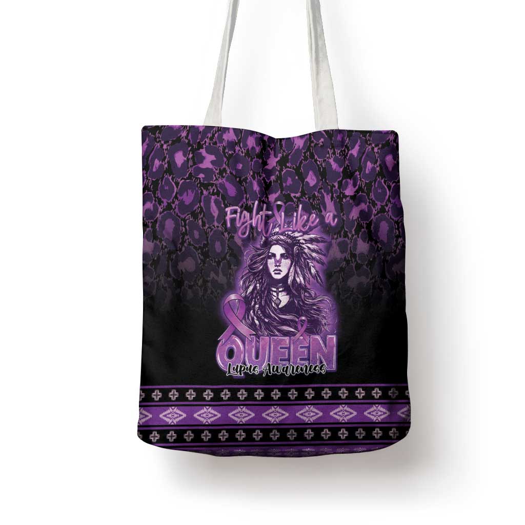 Native American Lupus Girl Tote Bag Fight Like a Queen