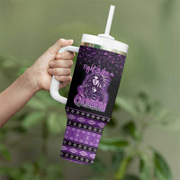 Personalized Native American Lupus Girl Tumbler With Handle Fight Like a Queen