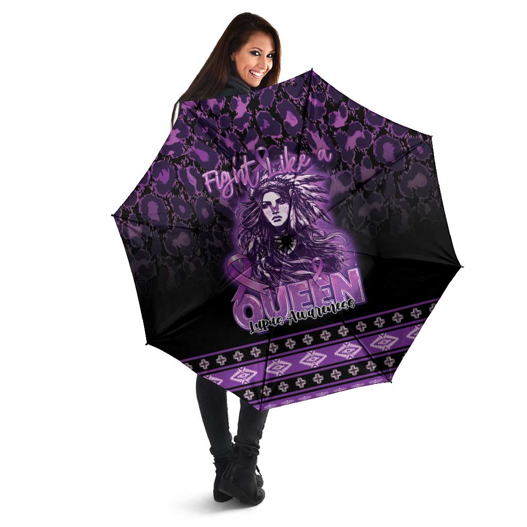 Native American Lupus Girl Umbrella Fight Like a Queen