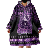 Personalized Native American Lupus Girl Wearable Blanket Hoodie Fight Like a Queen