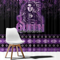 Native American Lupus Girl Window Curtain Fight Like a Queen