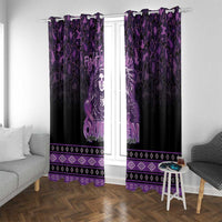 Native American Lupus Girl Window Curtain Fight Like a Queen