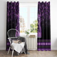 Native American Lupus Girl Window Curtain Fight Like a Queen