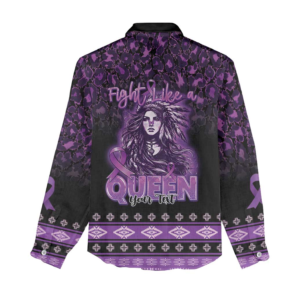 Personalized Native American Lupus Girl Women Casual Shirt Fight Like a Queen