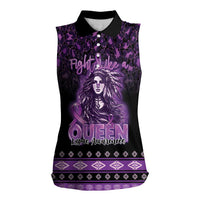 Personalized Native American Lupus Girl Women Sleeveless Polo Shirt Fight Like a Queen