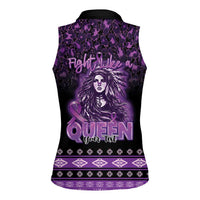Personalized Native American Lupus Girl Women Sleeveless Polo Shirt Fight Like a Queen