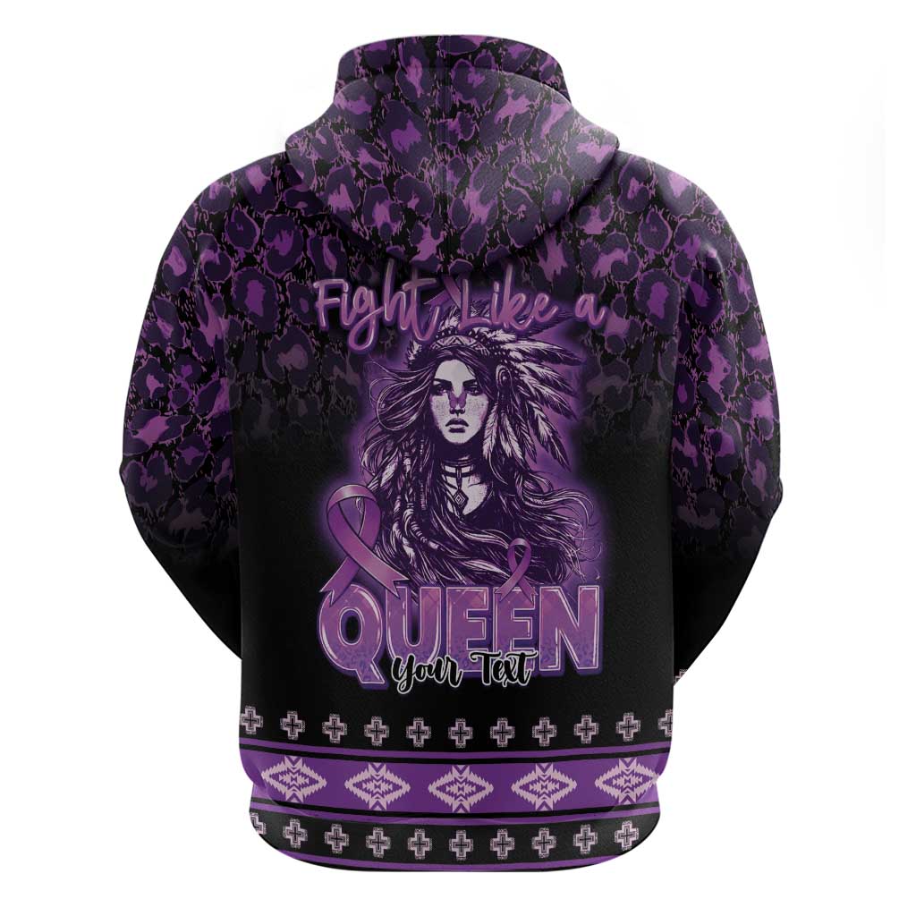 Personalized Native American Lupus Girl Zip Hoodie Fight Like a Queen