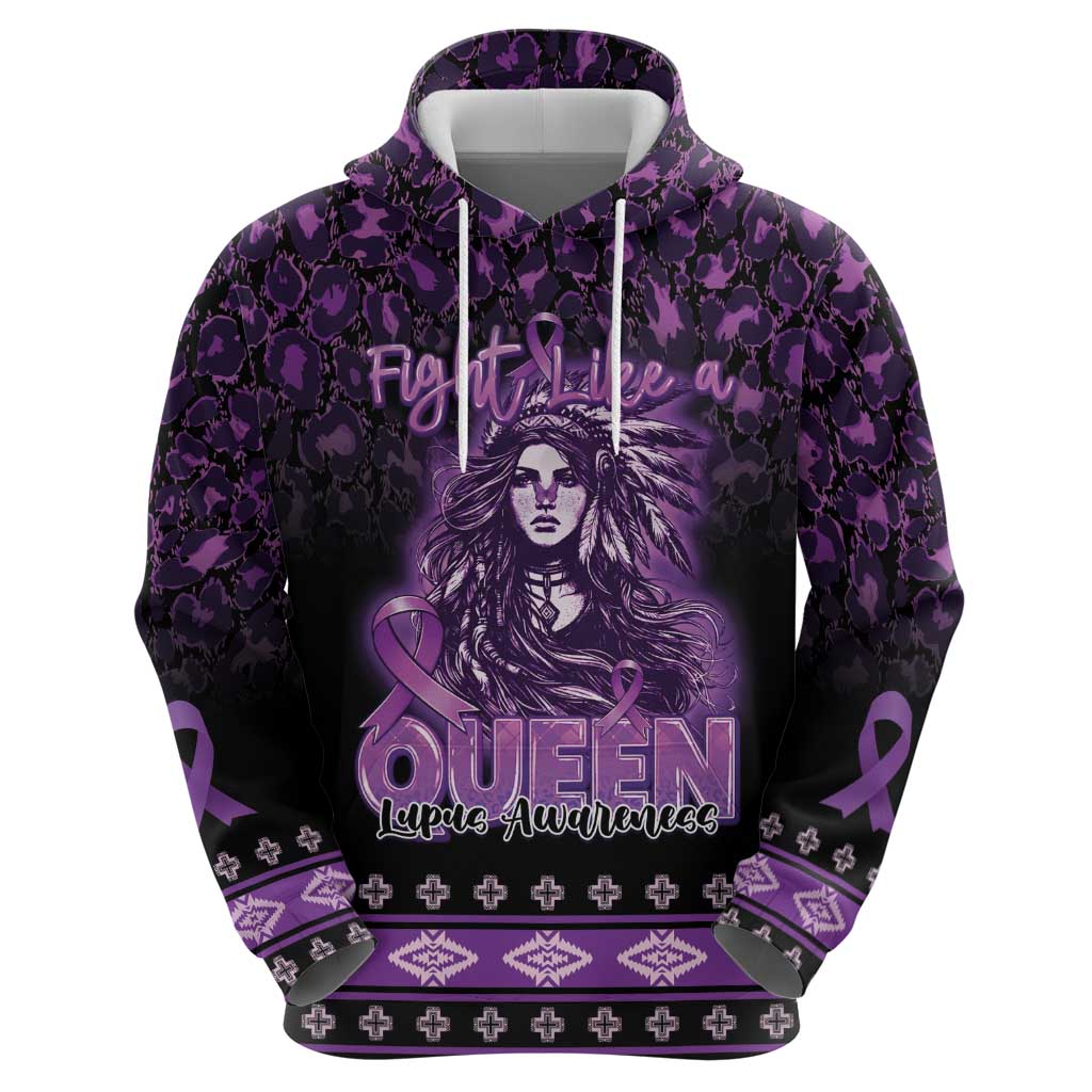 Personalized Native American Lupus Girl Zip Hoodie Fight Like a Queen