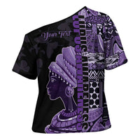 Personalized African Lady Lupus Awareness Cross Shoulder Shirt Fight Support Cure