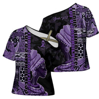 Personalized African Lady Lupus Awareness Cross Shoulder Shirt Fight Support Cure
