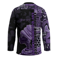Personalized African Lady Lupus Awareness Hockey Jersey Fight Support Cure