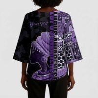 Personalized African Lady Lupus Awareness Kimono Sleeve Blouse Fight Support Cure
