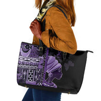 African Lady Lupus Awareness Leather Tote Bag Fight Support Cure