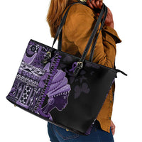 African Lady Lupus Awareness Leather Tote Bag Fight Support Cure