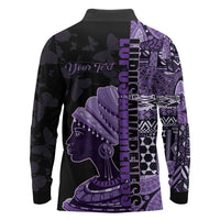 Personalized African Lady Lupus Awareness Long Sleeve Polo Shirt Fight Support Cure