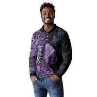 Personalized African Lady Lupus Awareness Long Sleeve Polo Shirt Fight Support Cure