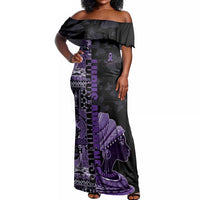 Personalized African Lady Lupus Awareness Off Shoulder Maxi Dress Fight Support Cure
