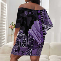 Personalized African Lady Lupus Awareness Off Shoulder Short Dress Fight Support Cure