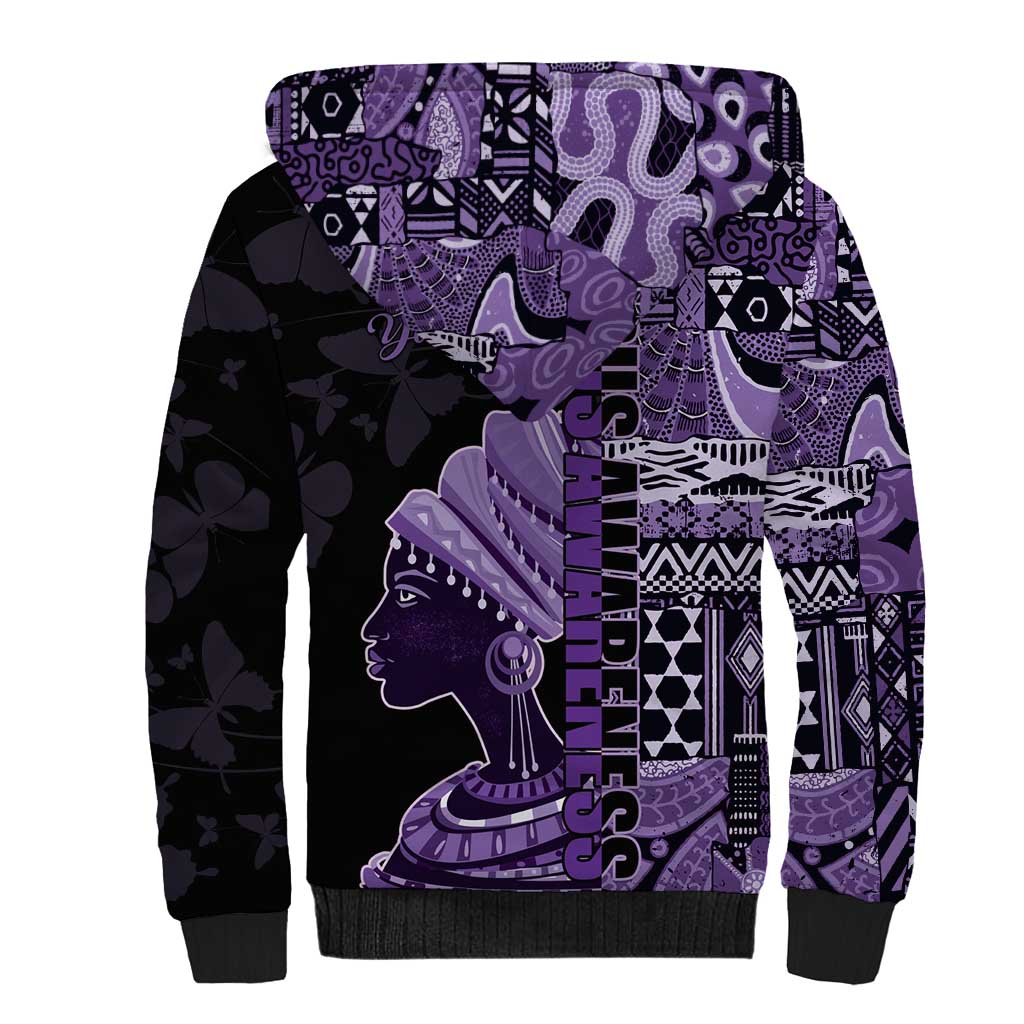 Personalized African Lady Lupus Awareness Sherpa Hoodie Fight Support Cure