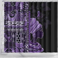 African Lady Lupus Awareness Shower Curtain Fight Support Cure