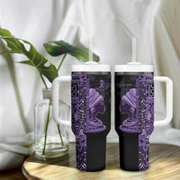Personalized African Lady Lupus Awareness Tumbler With Handle Fight Support Cure