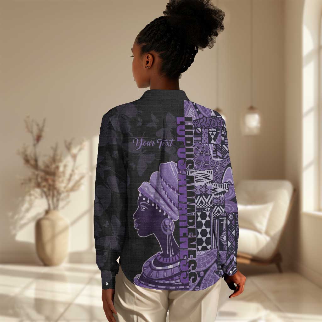 Personalized African Lady Lupus Awareness Women Casual Shirt Fight Support Cure