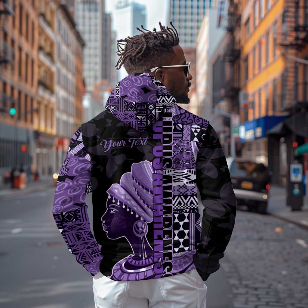 Personalized African Lady Lupus Awareness Zip Hoodie Fight Support Cure
