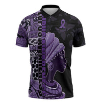 Personalized African Lady Lupus Awareness Zipper Polo Shirt Fight Support Cure