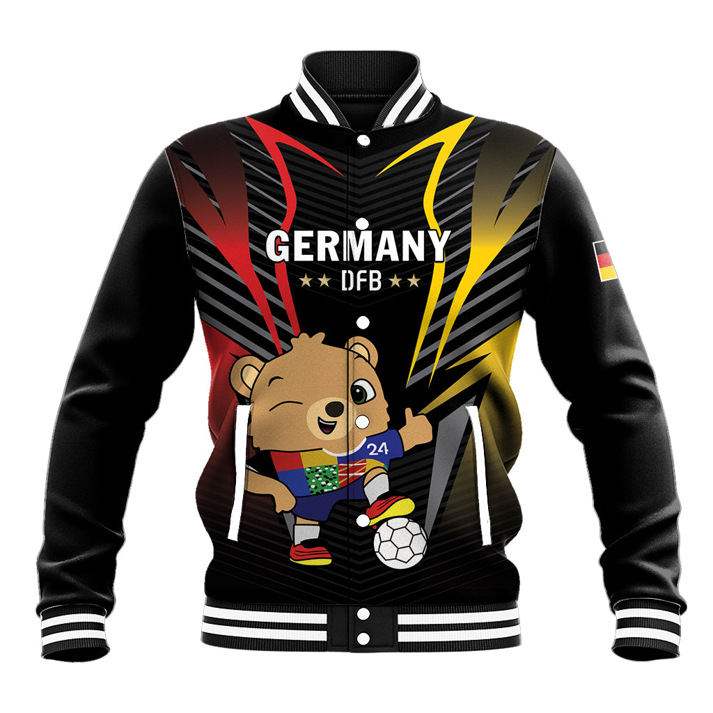 Personalized Germany 2024 Football Baseball Jacket DFB Team Black Version - Wonder Print Shop