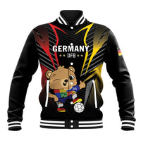 Personalized Germany 2024 Football Baseball Jacket DFB Team Black Version - Wonder Print Shop