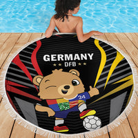 Germany 2024 Football Beach Blanket DFB Team Black Version - Wonder Print Shop