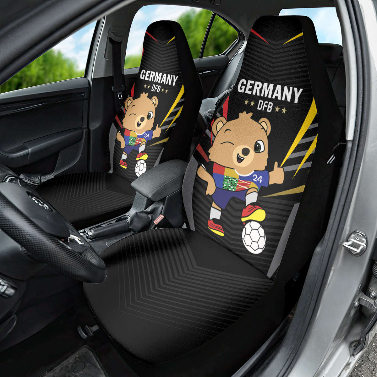 Germany 2024 Football Car Seat Cover DFB Team Black Version - Wonder Print Shop