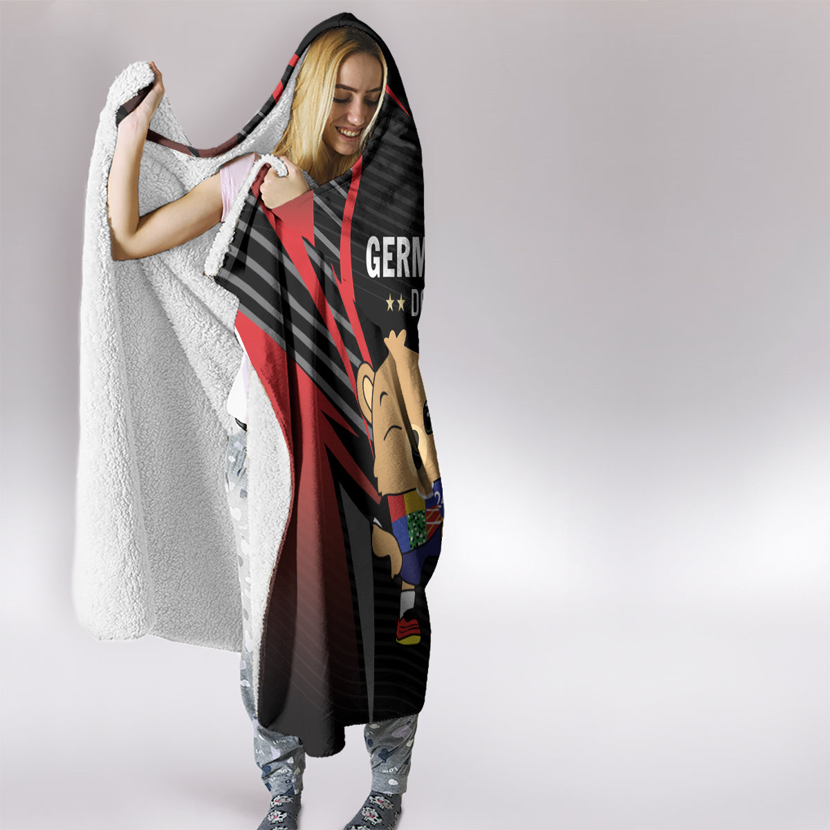 Germany 2024 Football Hooded Blanket DFB Team Black Version