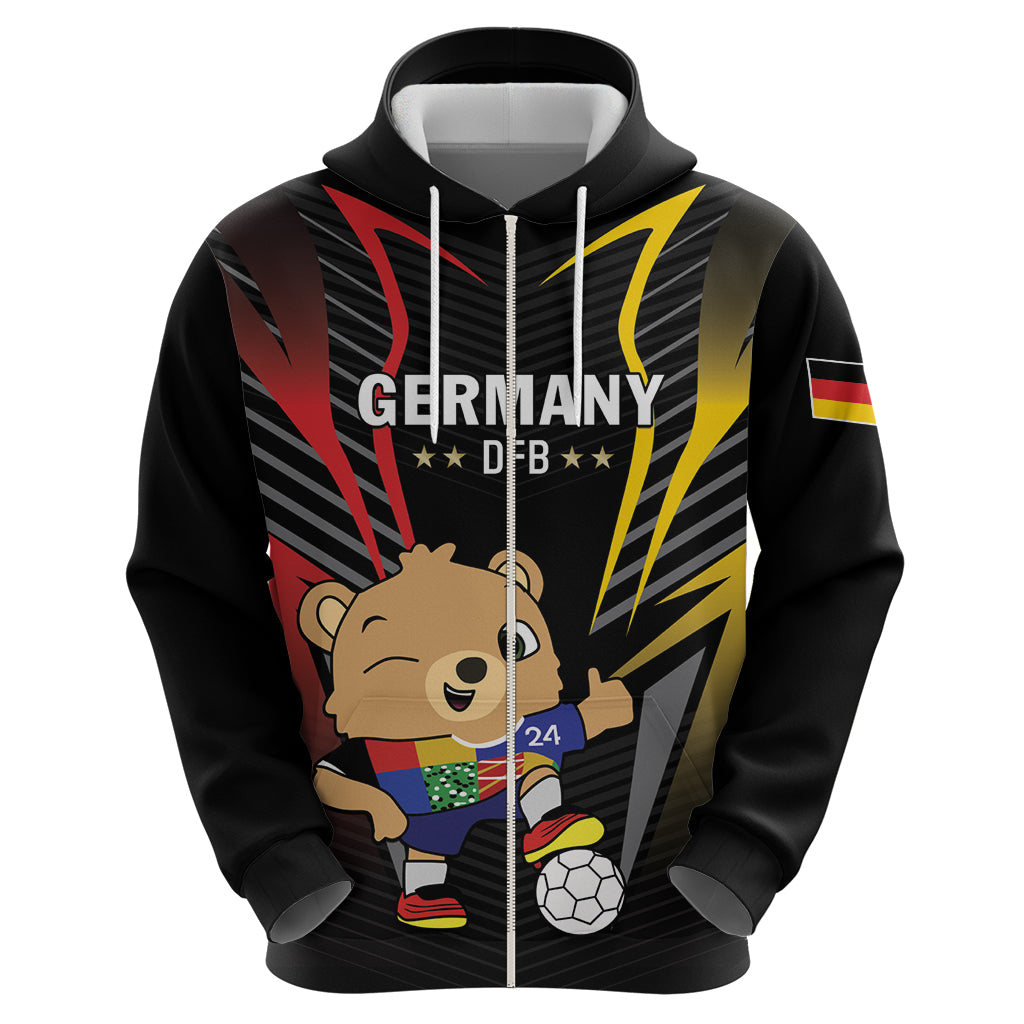 Personalized Germany 2024 Football Hoodie DFB Team Black Version - Wonder Print Shop