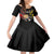 Personalized Germany 2024 Football Kid Short Sleeve Dress DFB Team Black Version - Wonder Print Shop