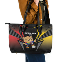 Germany 2024 Football Leather Tote Bag DFB Team Black Version - Wonder Print Shop
