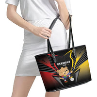 Germany 2024 Football Leather Tote Bag DFB Team Black Version - Wonder Print Shop