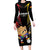 Personalized Germany 2024 Football Long Sleeve Bodycon Dress DFB Team Black Version - Wonder Print Shop