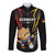 Personalized Germany 2024 Football Long Sleeve Button Shirt DFB Team Black Version - Wonder Print Shop