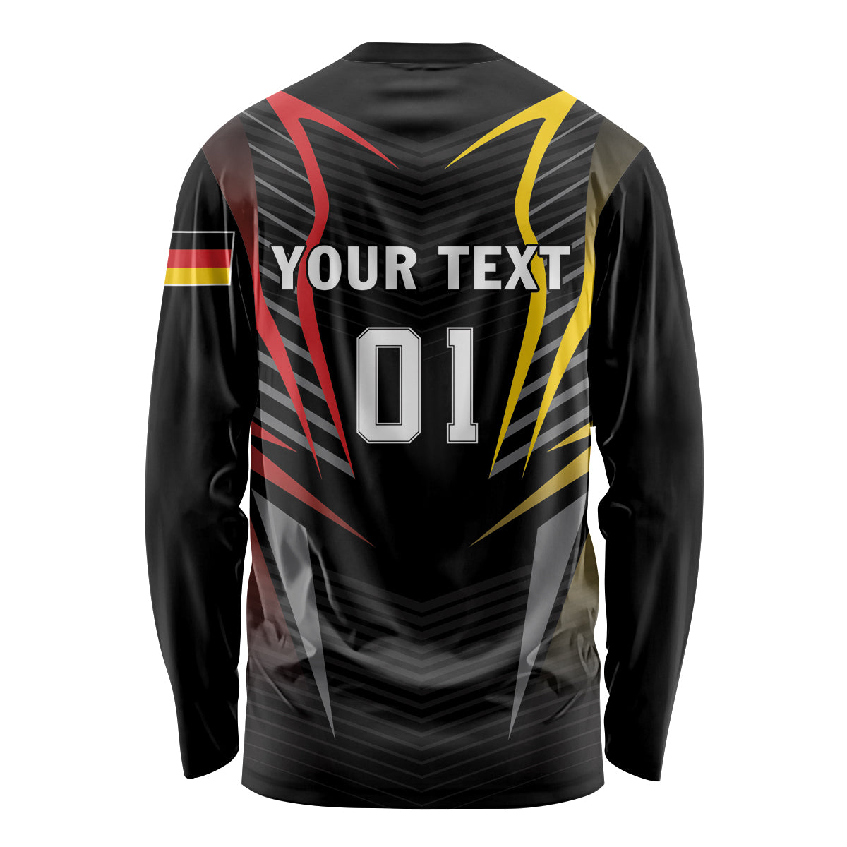 Personalized Germany 2024 Football Long Sleeve Shirt DFB Team Black Version - Wonder Print Shop