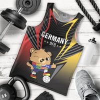 Personalized Germany 2024 Football Men Tank Top DFB Team Black Version - Wonder Print Shop