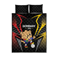 Germany 2024 Football Quilt Bed Set DFB Team Black Version - Wonder Print Shop