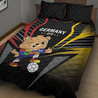 Germany 2024 Football Quilt Bed Set DFB Team Black Version - Wonder Print Shop