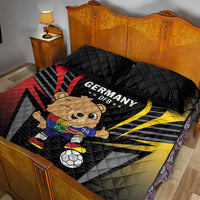 Germany 2024 Football Quilt Bed Set DFB Team Black Version - Wonder Print Shop