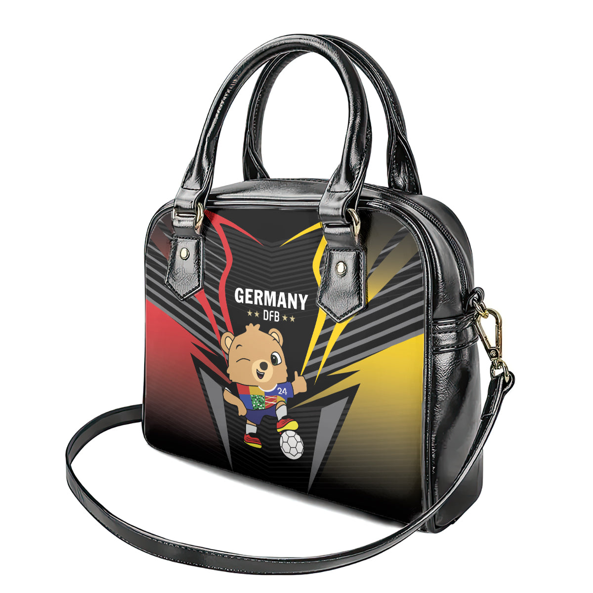 Germany 2024 Football Shoulder Handbag DFB Team Black Version