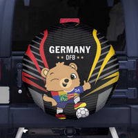 Germany 2024 Football Spare Tire Cover DFB Team Black Version - Wonder Print Shop