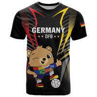 Personalized Germany 2024 Football T Shirt DFB Team Black Version - Wonder Print Shop